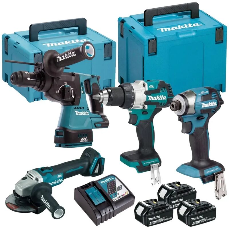 Kit Dhp489+dtd173+dga504+dhr243 Makita Dlx4195jx1
