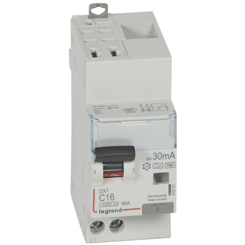 Legrand - disjoncteur differentiel DX3 1P+NG C16 4,5/6K auto 410761