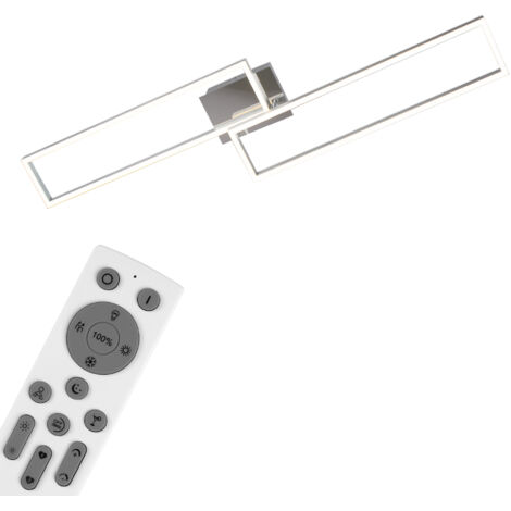 Di-Ka LED Deckenleuchte Frame WIFI CCT LED mit Fernbedienung chrom - alu Deckenleuchte