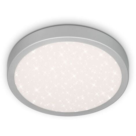 BRILONER Di-Ka LED Deckenleuchte Runa mit Sternencover Metallrahmen silberfarbig Deckenlampen