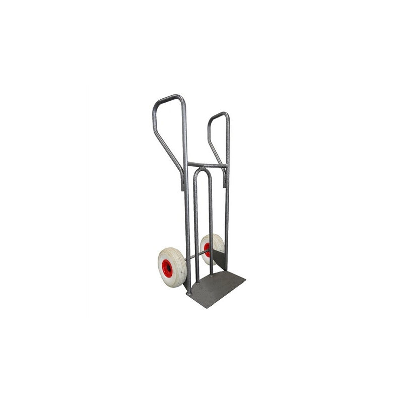 Matisère - Diable acier Stockman DVPF2-RINC tablier incurvé 250kg roues increvables poignée fermée