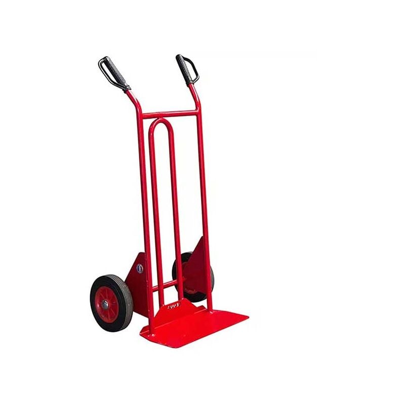 Diable acier charge 250kg - Roues caoutchouc et poignées à gardes - 810200020