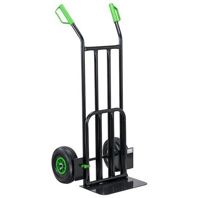 Diable acier 250kg bavette mixte - Roues increvables