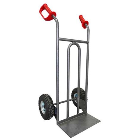 Diable acier pour chantier - Tout terrain - Roues gonflables - Charge max 250kg - DDPO2-RG