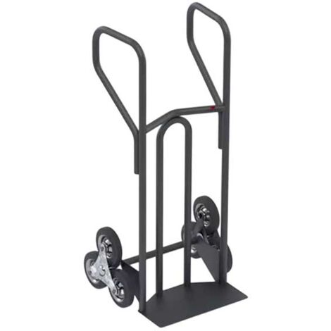 Diable charge lourde monte escalier 400kg – 3 roues en étoile Ø260mm – Poignées fermées pour prise confortable – DLPF20E0E – Diable-Manutention