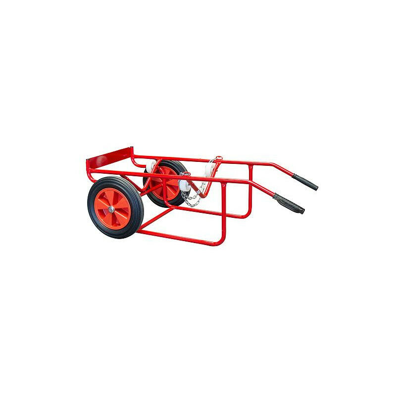 Diable chantier à fût charge 250 kg métallique 220 l roues caoutchouc Diam 400 mm - Fimm