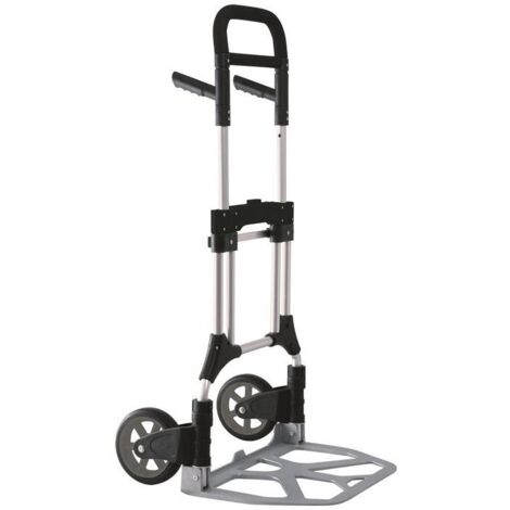 Diable de transport pliable aluminium ( 9000443025 ) hauteur 1220 mm longueur de la bavette 400 mm capacité de charge 200 kg