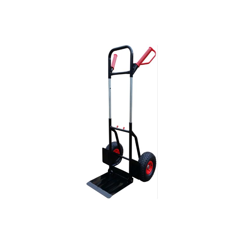 TEC HIT 176071 - Diable Manutention Télescopique - Charge Max 200 kg - Pliable - Noir et rouge
