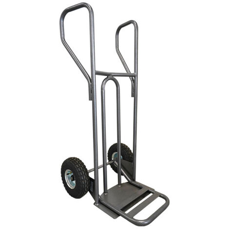 Diable - Pelle fixe 238x405mm - charge 250kg - Roues pneumatiques - DVPF2-RG-BR