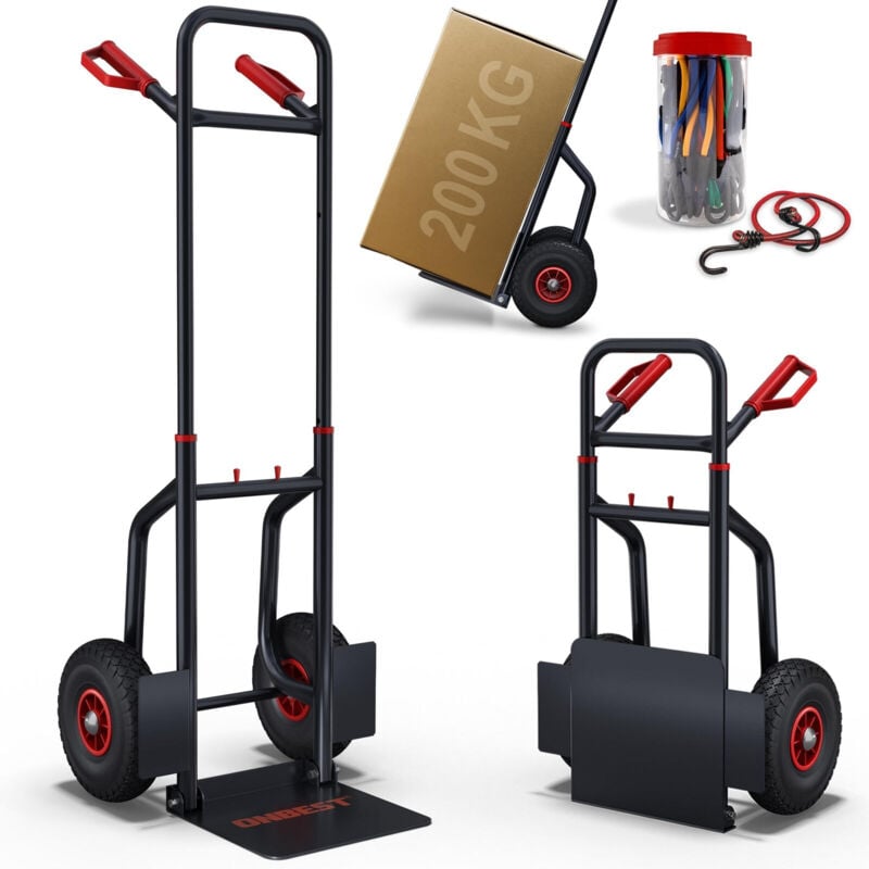 Diable pliable Chariot de transport charge max.200kg Hauteur réglable