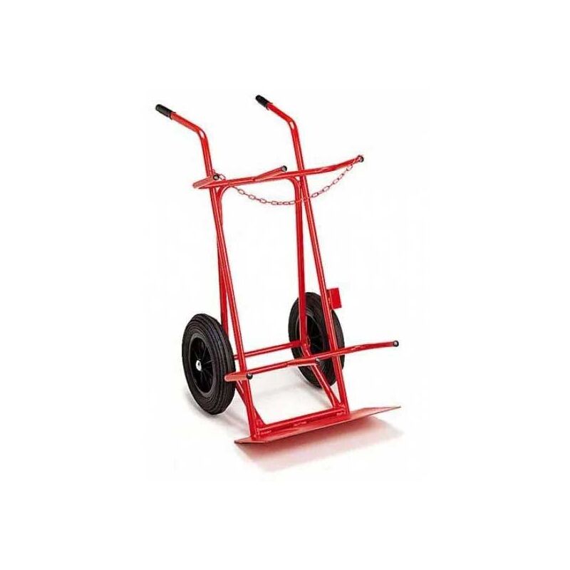 Diable-manutention - Diable porte bouteille 2 places - Roues pneumatiques - DBAB31GON