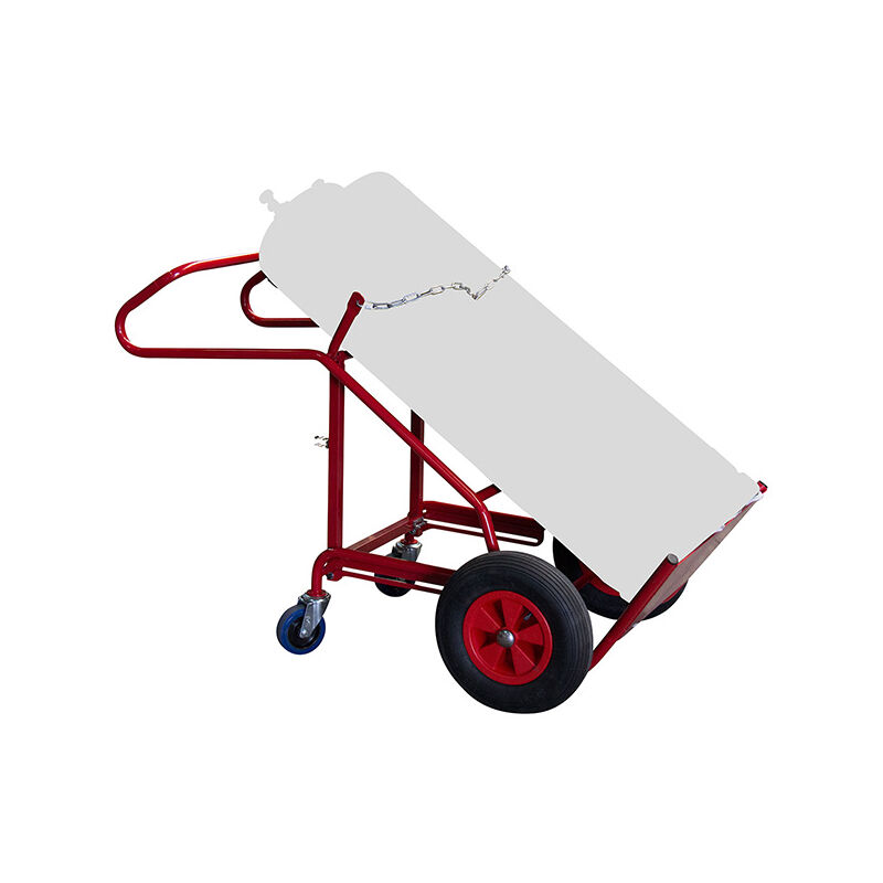 Diable-manutention - Diable porte bouteille basculable - 2 grandes bouteille - roues caoutchouc - 810007876