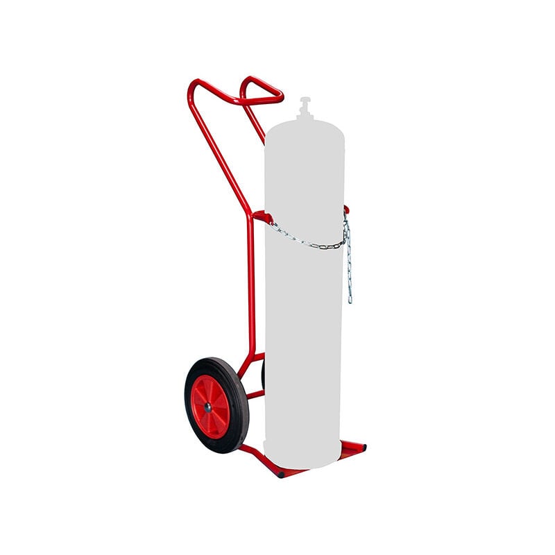 Diable porte bouteille pour chantier - 1 bouteille - Roues caoutchouc - 810007957