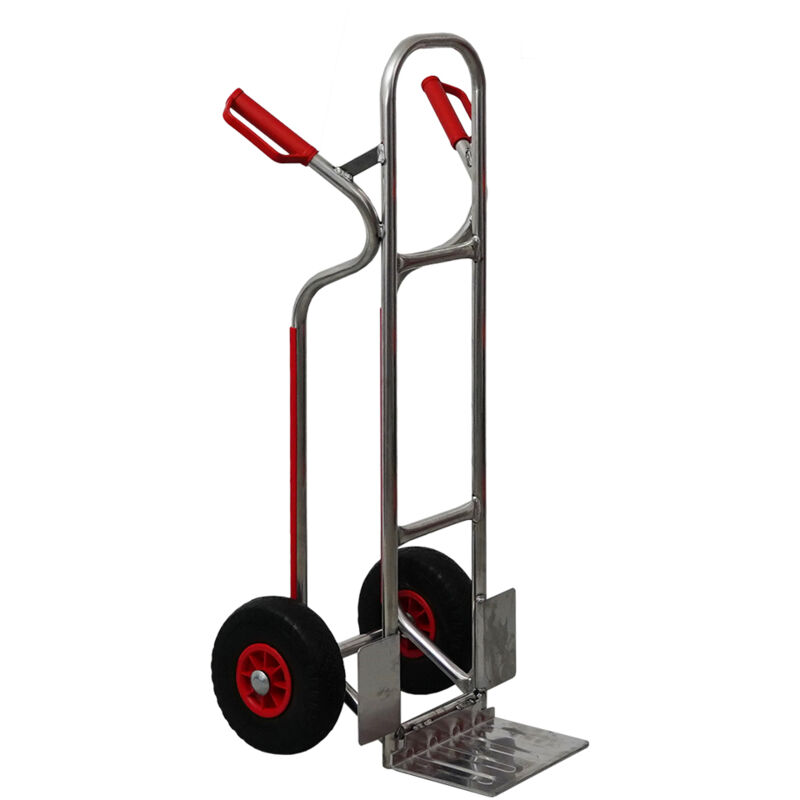 Diable ragnar avec pelle pliable HxLxP 117x60x52cm Capacité de charge 250kg Roues anti-crevaison Aluminium