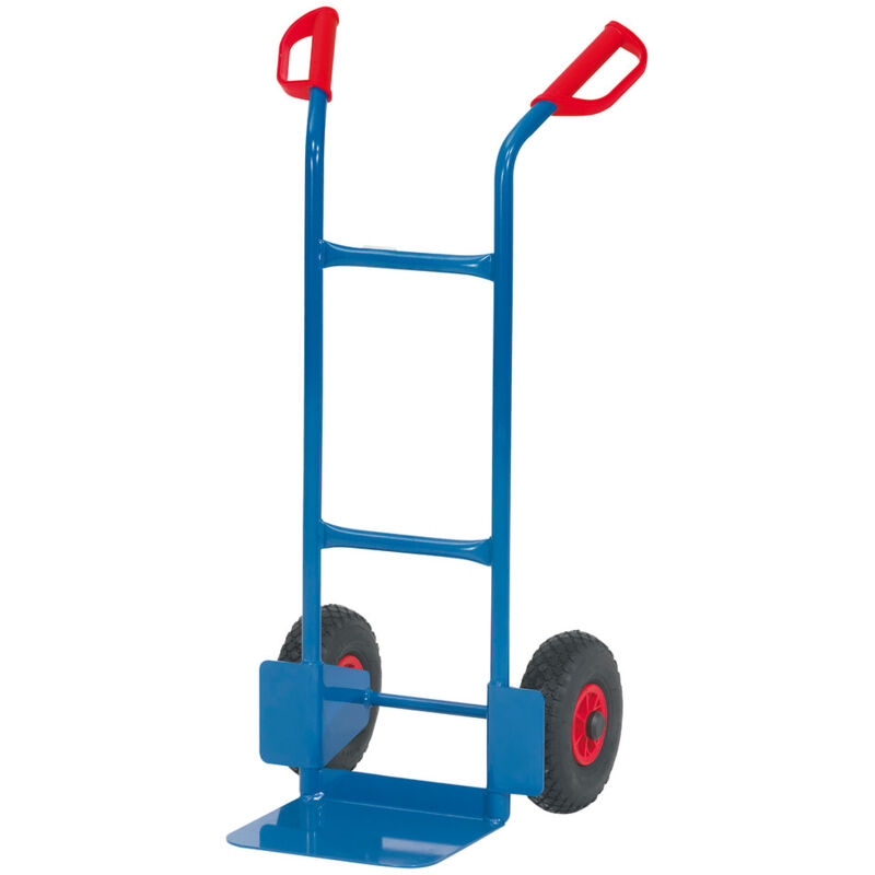 Diables avec tubes d'acier, Capacité : 200 kg, Dimensions 1150 x 570 mm, Pelle 320 x 250 mm, Poids : 11 kg