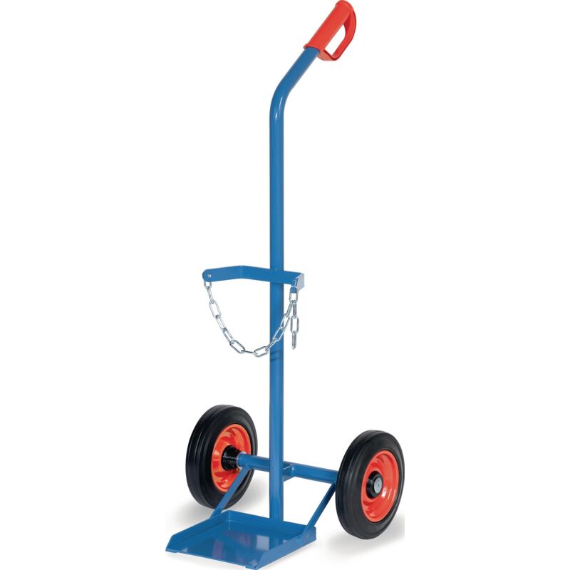 Chariot à bouteilles en acier pour contenu de bouteilles 1x20-50l pneus en caoutchouc plein Trgf100kg FETRA