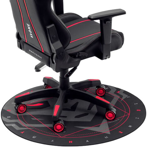 DIABLO CHAIRS Diablo Gaming Bodenschutzmatte Bürostuhl Stuhl Unterlage Stoff Gummi rutschfest Kratzfest Ø 100 cm (Black)