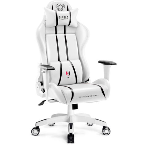 Diablo X-One 2.0 Gaming Stuhl Computerstuhl ergonomischer Bürostuhl Gamer Chair Schreibtischstuhl Weiß - Normal Size