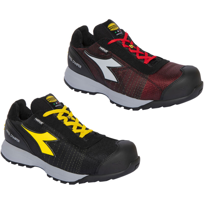 Image of Diadora Glove MDS Matryx Low S1P HRO SRC ESD Sicherheitsschuhe - 43 EU - Schwarz / Rot