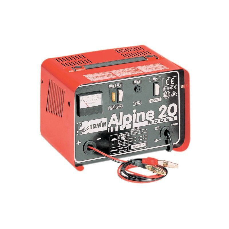 Image of Caricabatteria auto portatile telwin alpine 20 boost tensione 12-24v carica batteria - Salone