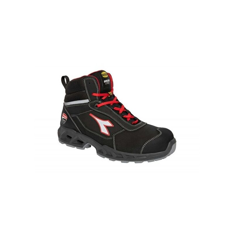 Image of Scarpe Antinfortunistiche Diadora Shark Engine High S3S fo sr esd Rosso-Nero - 701.181227 - size 42000000
