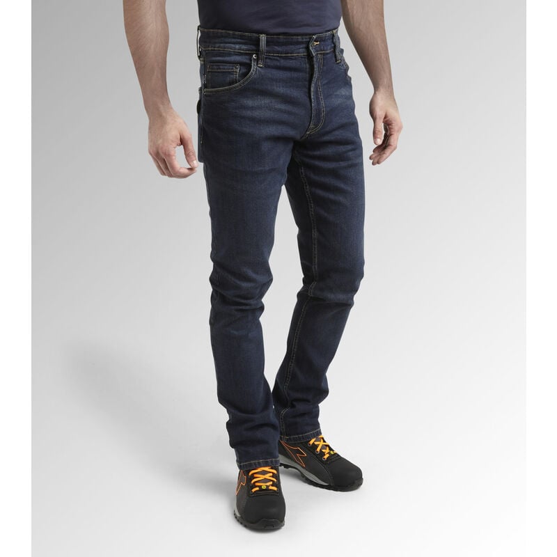 Jean de travail élastique 5 poches stone - Bleu denim m - fr (40/42) - us (30)