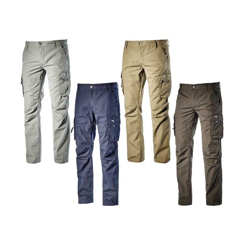 diadora - utility win ii vêtements d'été 100% coton 215 gr / m - pantalons de travail - gris - xl - gris