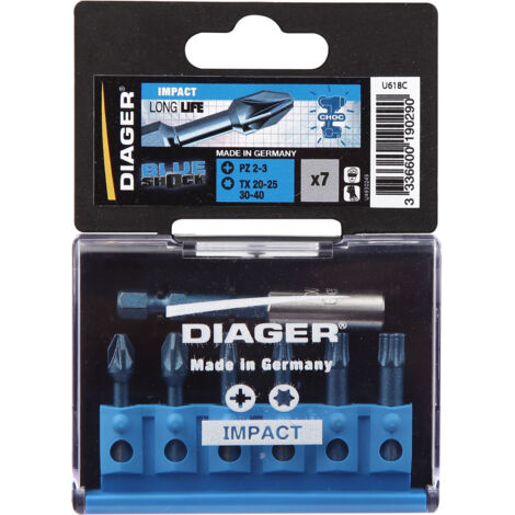 Diager Inserto per Avvitatori Pzd Torx Set 7 Pezzi