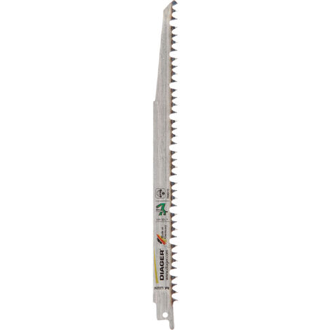 Diager – Pack de 5 lames scie sabre pour bois dur – Longueur 240mm – Denture renforcée pour coupe nette – Spécial bûches < 190mm