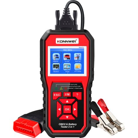 Diagnosegerät OBD2-Scanner Batterietester Konnwei KW870