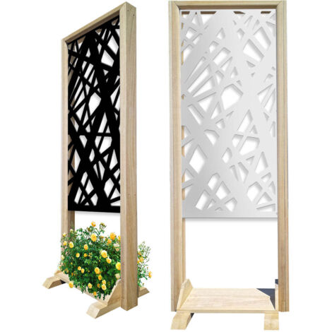DIAGONAL LARGE - Separè - Paravento modulabile - 70x190cm - in Legno e PVC - Colore: bianco