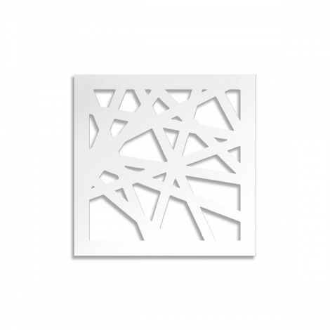 DIAGONAL MEDIUM - Pannello traforato in PVC - 10mm di spessore - Colore: bianco - Misura: 48x48 cm