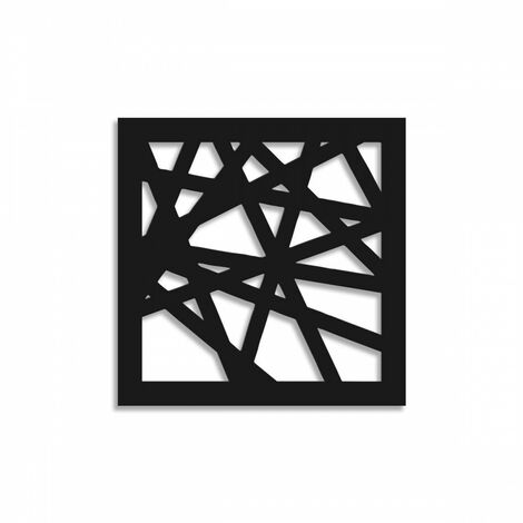 DIAGONAL MEDIUM - Pannello traforato in PVC - 10mm di spessore - Colore: nero - Misura: 48x48 cm