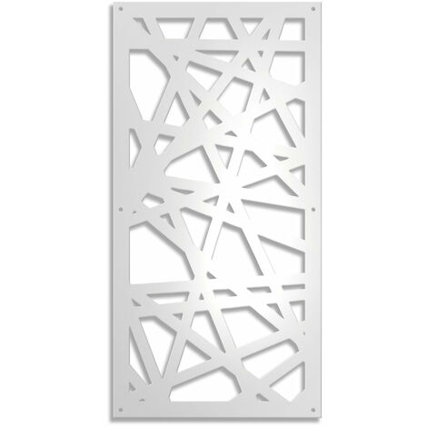 DIAGONAL MEDIUM - Pannello traforato in PVC - 10mm di spessore - Misura: 47x94 cm - Colore: bianco