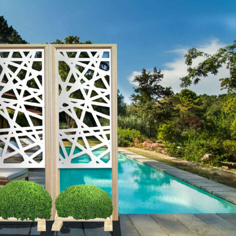 DIAGONAL MEDIUM - Separè  - Paravento modulabile - 70x190cm - in Legno e PVC - Colore: bianco
