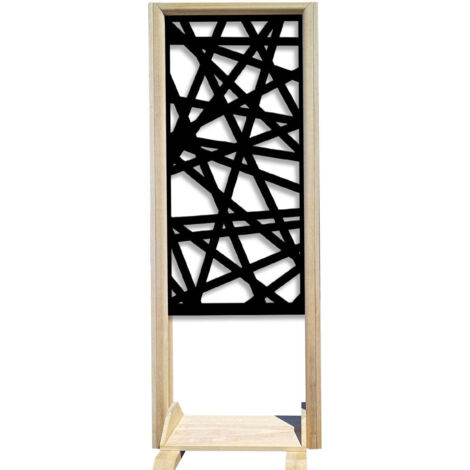 DIAGONAL MEDIUM - Separè - Paravento modulabile - 70x190cm - in Legno e PVC - Colore: nero