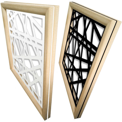 DIAGONAL SMALL  - Moduli Decorativi in Legno e PVC - Misura: 73x73 cm - Colore: bianco