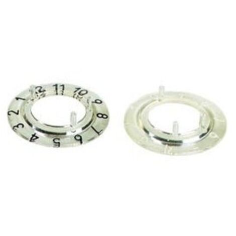 Dial for 15mm button (transparent - black 11 digits)