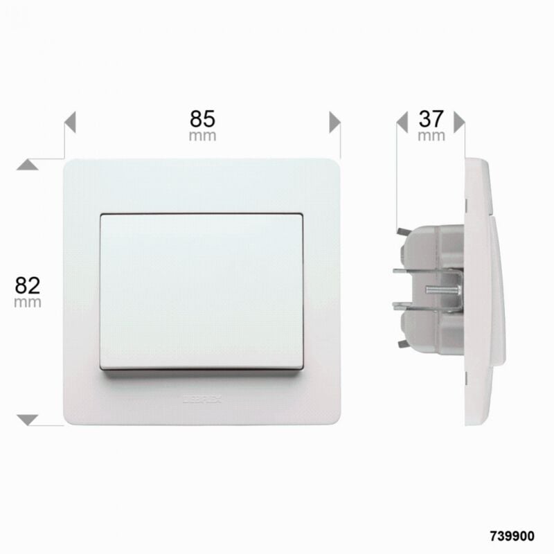 Debflex - DIAM2 4 prise 2P+T/2 va et vient blanc en lot