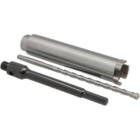 Diamant Bohrkrone Nutzlänge 180 mm Ø 42 mm 6-kant Adapter lang mit Zentrierbohrer