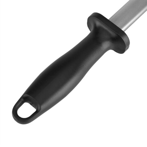 Diamant-Messerschärfer Nr. 600 – 430 mm (12 Zoll) tragbar, für die Küche – Schwarzer, rutschfester Kunststoffgriff mit Aufhängeöse
