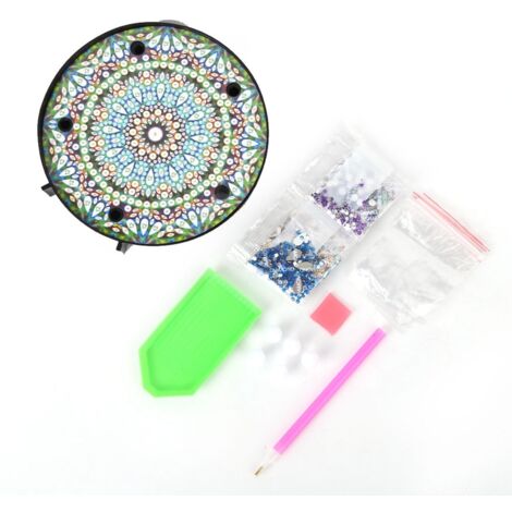 Diamant-Nachtmalerei-Lampe, spezielle Mandala-Form, DIY-Heimdekoration ZXD007