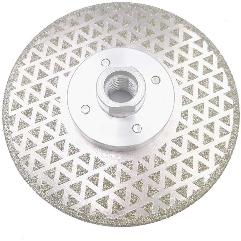 Diamant plaqué double face pleine étoile meule marbre carrelage Pierre feuille de coupe, 125 mm x M14