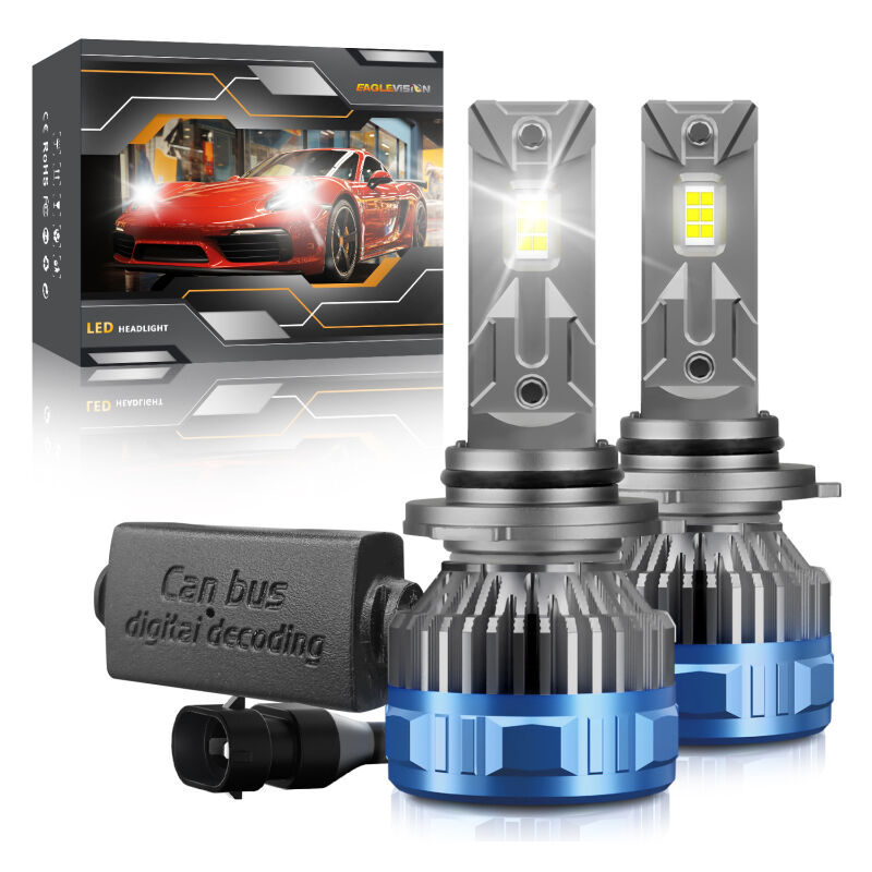 Ampoule de phare LED 9006 pour voiture, kit de conversion de phare LED 60 W, 60 000 lm, 6 000 K, refroidissement à 12 000 tr/min, super lumineuse,