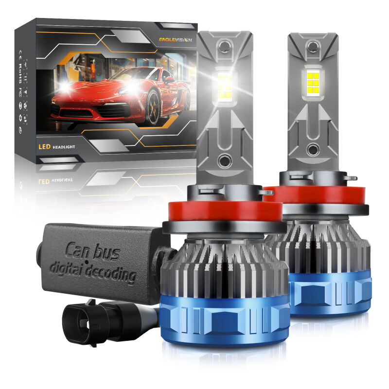 Ampoule de phare LED H11 pour voiture, kit de conversion de phare LED 60 W, 60 000 lm, 6 000 K, vitesse de refroidissement 12 000 tr/min, super