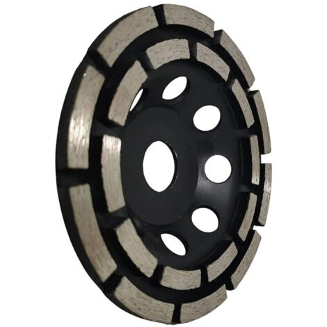 Diamant-Schleif- und Polierscheibe, 125 mm x 22,23 mm, zweireihige Diamant-Schleifscheibe, zum Schleifen von Estrich, Betonplatten, Fliesen und Fliesenkleber.