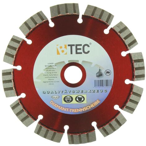 BTEC Diamant Tauchsägeblatt Ø 160 mm Bohrung 20 mm