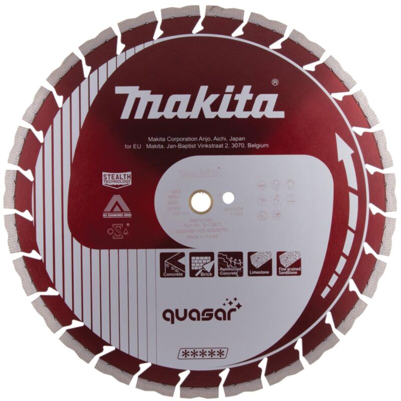 Image of Makita - Diamanttrennscheibe Quasar 400 x 25,40 x 12 mm • Quasar
