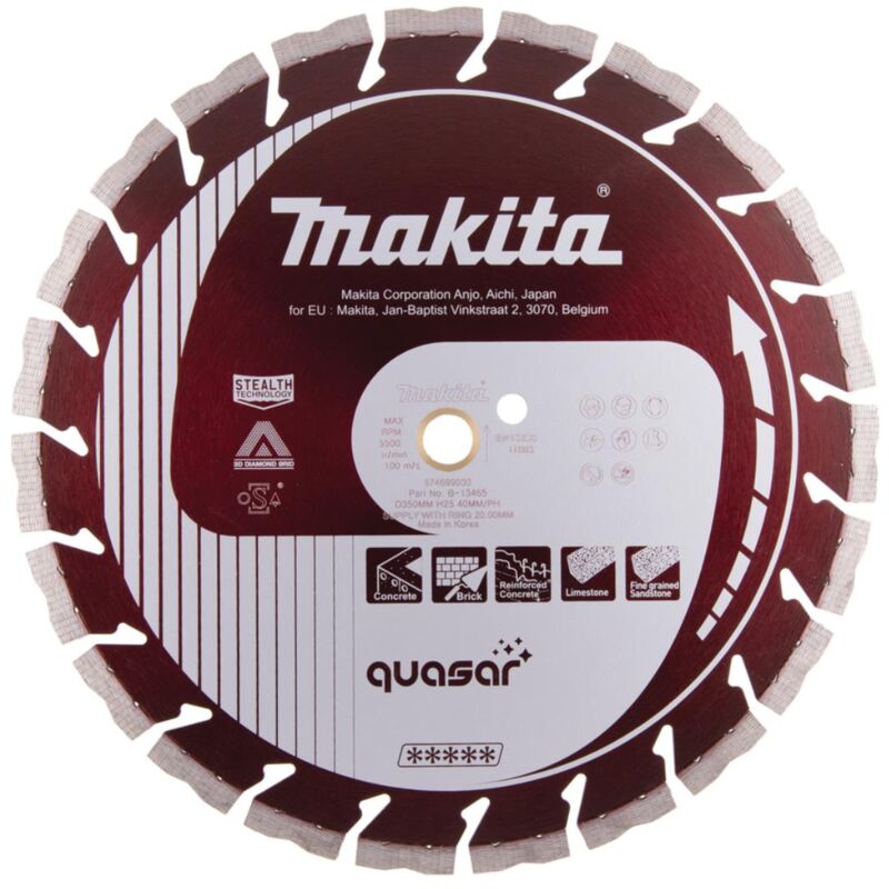 Image of Makita - Diamanttrennscheibe Quasar 350 x 25,40 x 12 mm • Quasar