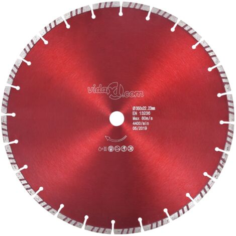 Diamant-Trennscheibe mit Turbo Stahl 350 mm vidaXL745272